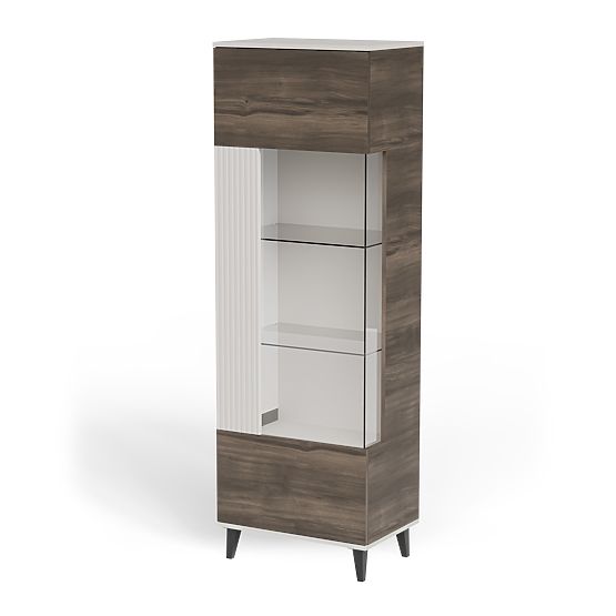 Vetrina RANDOM 2 V-1 cashmere / noce / nero