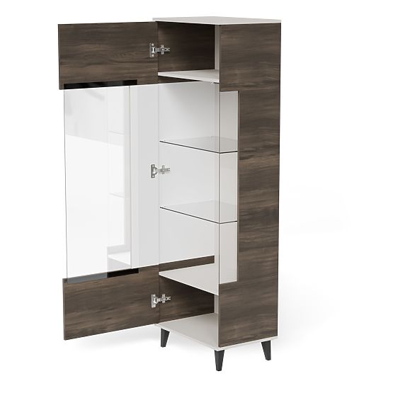 Vetrina RANDOM 2 V-1 cashmere / noce / nero