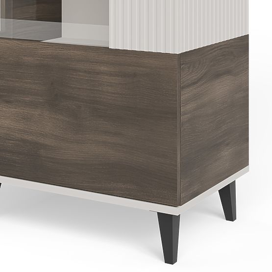 Vetrina RANDOM 2 V-1 cashmere / noce / nero