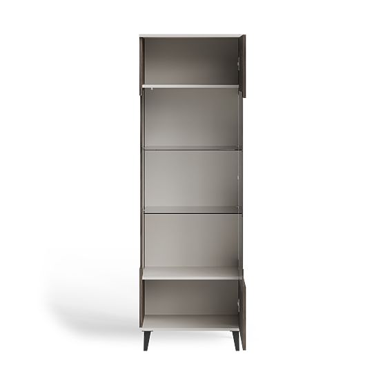 Vetrina RANDOM 2 V-1 cashmere / noce / nero