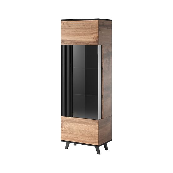 Vetrina RANDOM W-1 - Rovere Wotan/Nero