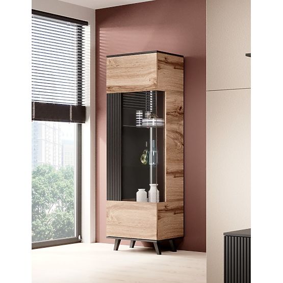 Vetrina RANDOM W-1 - Rovere Wotan/Nero