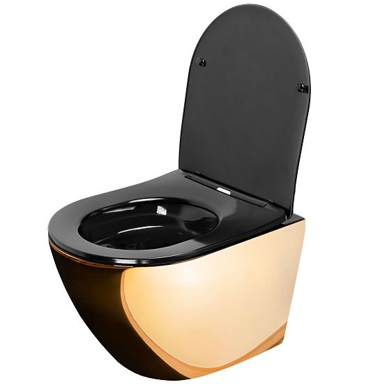 WC Sospeso Carlo Mini Rimless Flat Oro Nero