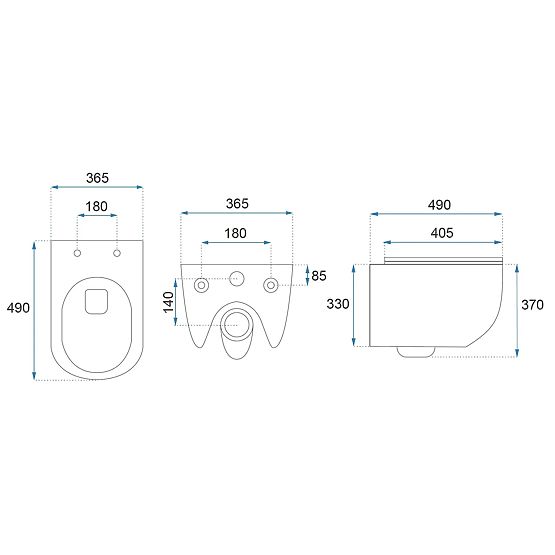 WC sospeso Rea Carlo Mini Tornado GOLD EDGE
