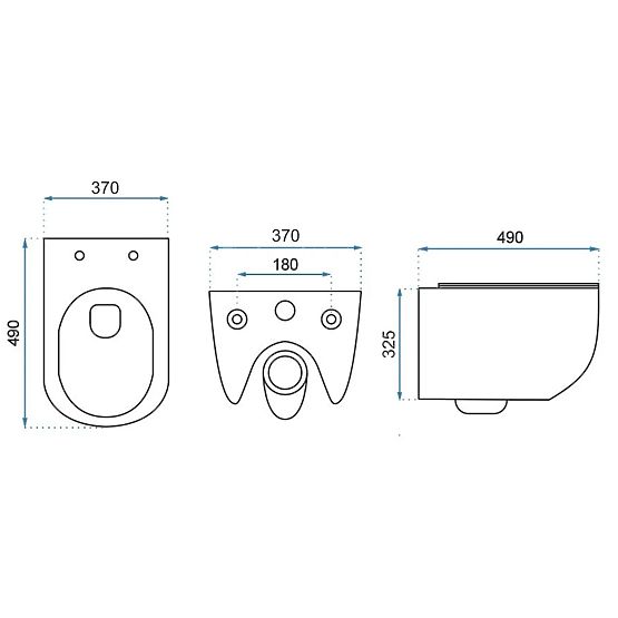 WC sospeso Rea Carter N2 Rimless