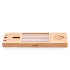 Accessori da bagno MELEDYN color marrone chiaro in stile boho da pavimento per uso interno homede