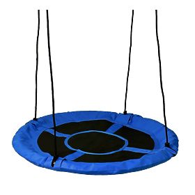 Altalena da giardino a nido di cicogna ROMEK blu 100 cm