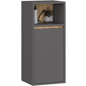 ARMADIETTO DA BAGNO SOSPESO VAMI W35 1D 1W GRAFITE GRIGIO / ROVERE ARTIGIANO