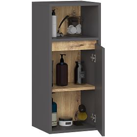 ARMADIETTO DA BAGNO SOSPESO VAMI W35 1D 1W GRAFITE GRIGIO / ROVERE ARTIGIANO
