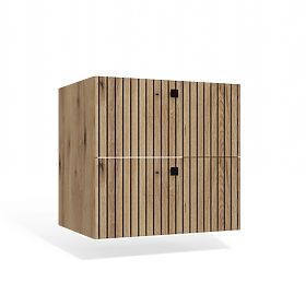 ARMADIETTO SOTTO LAVABO TIGO 60 2S ROVERE EVOKE 2 CASSETTI PANNELLO FRONTALE SCANALATO SOSPESO