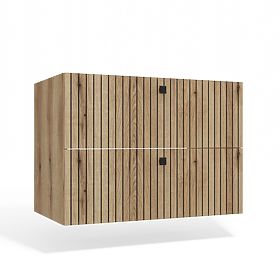 ARMADIETTO SOTTO LAVABO TIGO 80 2S ROVERE EVOKE 2 CASSETTI PANNELLO FRONTALE SCANALATO SOSPESO