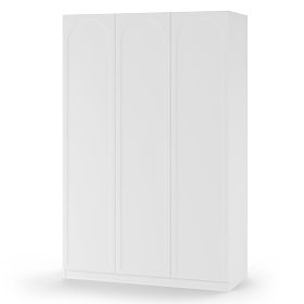 Armadio a tre ante Neroli, pannello ad arco, bianco