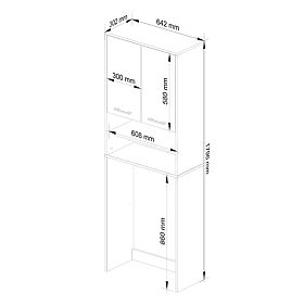 ARMADIO BAGNO FIN COLONNA 2D LAVATRICE SONOMA - BIANCO