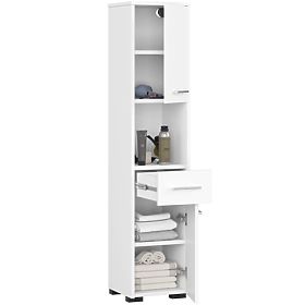 ARMADIO DA BAGNO FIN COLONNA 30 2D 1SZ 1W 140cm PK BIANCO