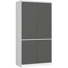 ARMADIO S90 4D CLP BIANCO / GRIGIO GRAFITE
