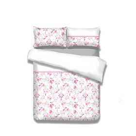 Biancheria da letto SNUGGY bianca con stampa floreale 155x220*2+80x80*2 AmeliaHome