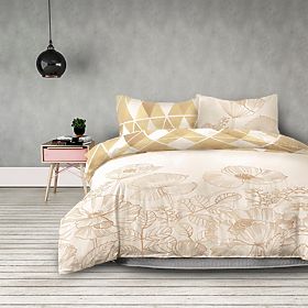 Biancheria da letto SNUGGY gialla con motivo floreale 155x220*2+80x80*2 AmeliaHome