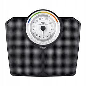 Bilancia da bagno analogica meccanica classica fino a 180 kg nera WEBBER BMI, WEBBER