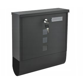 Cassetta postale con portagiornali in acciaio zincato