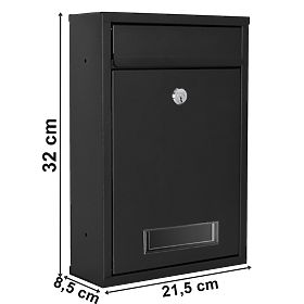 Cassetta postale per lettere Gustav nera