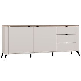 Cassettiera CORDOBA 2D3S Cashmere Beige Rovere Castello Armadietto 3 Cassetti Chiusura Silenziosa