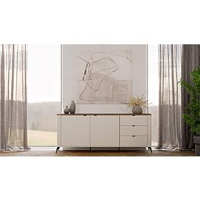 Cassettiera CORDOBA 2D3S Cashmere Beige Rovere Castello Armadietto 3 Cassetti Chiusura Silenziosa
