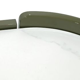 Cassettiera ovale Nari, verde/grigia, spiek, lucida