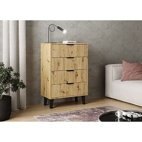 Cassettiera Scandi 4S SLIM ROVERE ARTISAN