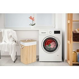 Cesto per biancheria in bambù a 1 scomparto naturale