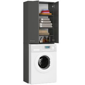 COLONNA BAGNO FIN 180 SOPRA LAVATRICE PIENO 2D - GRIGIO