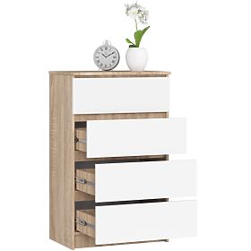 COMÒ K 60 cm 4 CASSETTI PK SONOMA / BIANCO