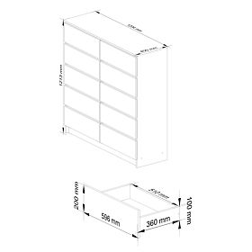 COMÒ K120 10SZ CLP PK ROVERE ARTIGIANO / BIANCO