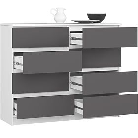COMÒ K120 8 CASSETTI BIANCO / GRIGIO