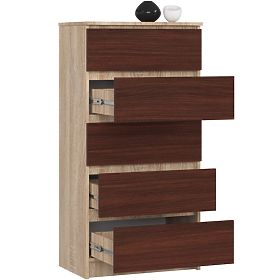 COMÒ K60 5 CASSETTI CLP PK ROVERE SONOMA / WENGE