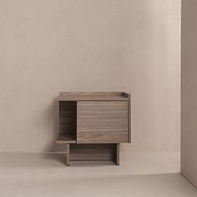 Comodino Kanso, rovere perlato