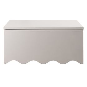 Comodino Kim color cashmere, ondulato