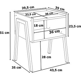 Comodino SKIVE MODERN OAK