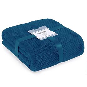 Coperta SHLEEPY colore indaco jacquard stile classico 130x180