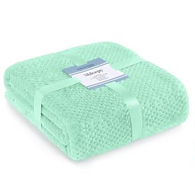 Coperta SHLEEPY colore menta jacquard pressato stile classico 220x240