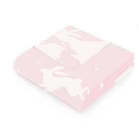 Coperta ZARIA colore rosa cipria stampata 150x200