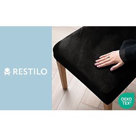 RESTILO copertura per sedia SENTO nero liscio stile classico