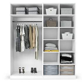 Corpo/interno dell'armadio Neroli con asta e scaffali 182,2 cm, bianco