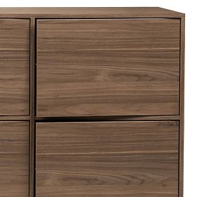 Credenza a otto ante Japandi noce royal