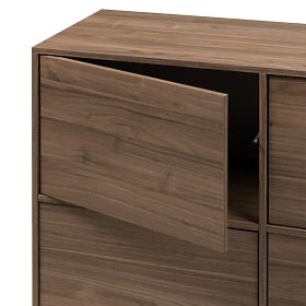 Credenza a quattro ante Japandi noce royal