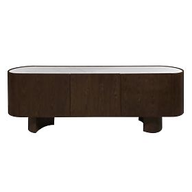 Credenza a tre ante Coria, noce scuro/spiek
