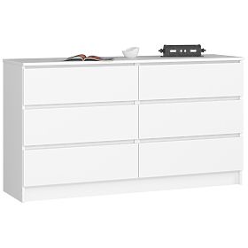 CREDENZA K 140 cm 6 CASSETTI PK BIANCA