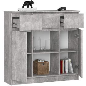 CREDENZA K100 2D 3SZ 1P PK CEMENTO