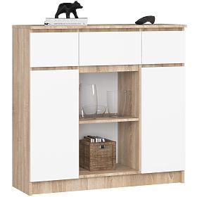 CREDENZA K100 2D 3SZ 1P PK ROVERE SONOMA / BIANCO