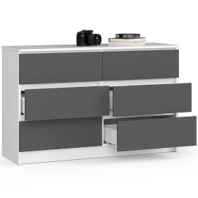 CREDENZA K120 6SZ CLP PK BIANCA / GRIGIA