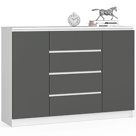 CREDENZA K140 2D 4SZ CLP BIANCA / GRIGIA